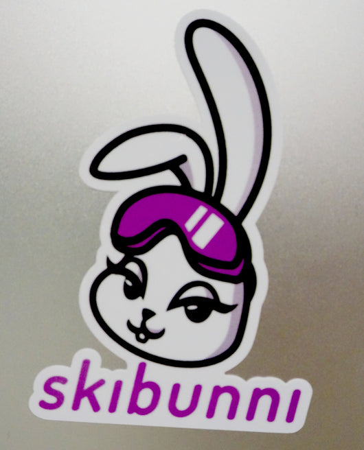SkiBunni sticker with text